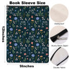 Wildflower Pattern Book Lovers Gifts Waterproof Book Sleeve Book Pouch Book Protector with Zipper and Front Pocket BookC