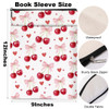 Cherry Bows Decor Book Lovers Gifts Waterproof Book Sleeve Books Pouch Books Protector with Zipper and Front Pocket Book
