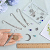 SUNNYCLUE 1 Box DIY 6 Sets Metal Bookmark Kit Book Marks Bulk Hook Bookmarker Lucky Sun Star Moon Charms Vintage Alloy B
