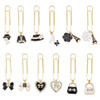 SUPERFINDINGS 24Pcs 12 Style Cute Heart Bookmarks 28x108inch Paper Clips for Planners Elegant Alloy Bookmarks Planner Ac