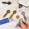 SUNNYCLUE 1 Box 6 Styles Retro Vintage Bookmarks Alloy Bookmark Metal Vintage Black Bronze Silver Tray Bezel Blank Books