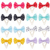 PH PandaHall 8 Colors Bows Paper Clip 16pcs Bowknot Shape Planner Bookmark 35mm Polka Dot Bow Paperclips Small Metal Boo