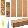 Fumete 50 Pieces Resin Bookmark Holder Bulk 5 9 x 1 8 Inches Kraft Bookmark Sleeves DIY Display Cards for Wrapping Small