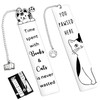 EYEOO 2Pcs Cat Bookmark Gift for Women Cat Lover Book Lover Bookmark for Reading Cute Stainless Steel Book Accessories B