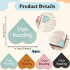 LSVGSAK Leather Heart Bookmarks 4pcs Corner Page Book Marks Accessories for Women Friends Teachers Students Book Reading