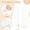 Yeaqee 100 Pcs Acrylic Bookmark Blanks Clear Bookmarks Acrylic Tags with 2 Rolls Ribbon DIY Craft Transparent Bookmark f