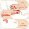 Yeaqee 100 Pcs Acrylic Bookmark Blanks Clear Bookmarks Acrylic Tags with 2 Rolls Ribbon DIY Craft Transparent Bookmark f