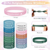 Feifeiya 25 Set Clergy Appreciation Day Gifts Bulk Bible Verse Pens Religious Silicone Wristband Watercolor Bible Emerge