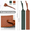 2 Pcs Leather Bookmark Bookmarks with Leather Rope Page Markers Reading Presents for Women Men Book Accessories for Read