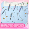 24 Pcs Beadable Bookmarks DIY Metal Blank Bar Bookmark Silver for Beads DIY Bookmarks Craft Jewelry Pendant Charm Gift f
