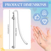 Dunzoom 4 Pcs Beadable Bookmarks DIY Metal Blank Bar Modern Bookmark Craft Jewelry Pendant Charm Gift for Book Lovers St