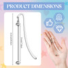 Dunzoom 8 Pcs Beadable Bookmarks DIY Metal Blank Bar Bookmark for Beads Modern Beaded Craft Jewelry Pendant Charm Gift f