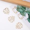 Pndeyo 40pcs Monstera Leaf Paper Clips Shiny Leaf Shape Bookmark Paperclip Mini Cute Page Markers Office Supplies for Pl