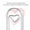 Cute Paper Clip Heart Shaped Paper Clips 250Pcs Rose Gold Heart Shape Paperclips Durably Plastic Covered Wire Cute Bookm