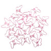 20 Pcs Pink Butterfly Paperclip Bookmark Metal Art Clips Office Supplies Set Binder Folders Metal File Holder for Notebo