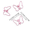 20 Pcs Pink Butterfly Paperclip Bookmark Metal Art Clips Office Supplies Set Binder Folders Metal File Holder for Notebo