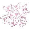 20 Pcs Pink Butterfly Paperclip Bookmark Metal Art Clips Office Supplies Set Binder Folders Metal File Holder for Notebo