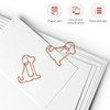 25Pcs Dog Shaped Paper Clips Cute Animal Bookmarks Animal Shaped Cute Paperclip for Office School Supplies Bookmark Offi