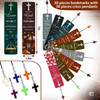 30 Pcs Bible Verses Bookmarks with Hollow Cross and Cross Pendants Inspirational Book Markers Christian Bookmarks Christ