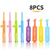 8pcs Silicone Finger Point Bookmark Elastic Book Markers Strap Help Me Book Marker Multipack for School Office SupplyAss