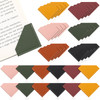 AmazingSpark 36 Pcs Leather Corner Bookmarks Diamond Shape Handmade Reading Gifts for Women Book Lovers Teachers Student