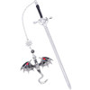 Berirexrion Fourth Wing Dragon Bookmark Fantasy Sward Book Marks Vintage Tassel Metal Pendant Antique Silver Gray Inspir