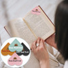 LSVGSAK Leather Heart Bookmarks Dad Papa Birthday Christmas Fathers Day Thanksgiving Gifts 4pcs Corner Page Book Marks A