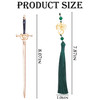 Berirexrion Dragon Sword Metal Bookmarks Fantasy Fourth Wing Book Mark Gift Reading Men Cool Aesthetic Merch Green Tasse