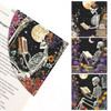4 Pcs Gothic Skeleton Corner Bookmarks Leather Skull Floral Book Marks for Book Lovers Halloween Horror Book Accessories
