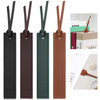 kdafio 4 Pcs Leather Bookmark Classic Stitched Bookmark with Leather Rope Bookmarks for Men Handmade Stitched Book Marks