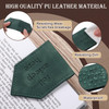 Skyygemm 4 Pcs Fell Asleep Here Magnetic Faux Leather Bookmark Leather Magnetic Bookmark Gift for Book Lovers Reading Lo