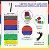 Chivertion 120 Pcs Plan of Salvation Bookmarks with Black Ribbon 59 x 23 Inches Christian Religious Bible Roman Road to