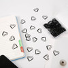 100pcs Mini Paper Clips Cute Love Heart Paper Clips Stainless Steel Metal Paper Clips Small Bookmarks for Sorting Organi