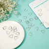 100pcs Mini Cute Love Heart Paper Clips Stainless Steel Metal Small Bookmarks for Sorting Organizing Crafts Papers Kids