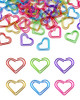 YETOOME 105 Pcs Heart Paper Clips Cute Love Shaped Paper Clips Metal Bookmarks for Students Teachers 6 Colors