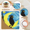 FYSUIMU 6Pcs Black Cat Painting Corner Bookmark Floral Animal Leather Page Marker Cute Flower Triangle Bookmark for Book