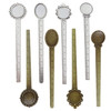 Honbay 8PCS Metal Bookmark Ruler Book Page Marker Retro Ruler Bookmark Pendant Tray Kit for School Office Supplies and B
