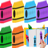 Eersida 48 Pcs Crayons Theme Bookmarks for Classroom Supplies Bookmarks for Kids Back to School Gift 6 Colors