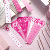 Kosiz 120 Pcs Breast Cancer Awareness Bookmarks Ruler Bulk Gifts Pink Ribbon Bookmarks Ruler Hope Butterfly Heart Inspir