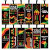 Haooryx Juneteenth Bookmarks 120Pcs 1865 Juneteenth Bookmarks with Ribbon Celebration June 19 Freedom Day Book Marks for