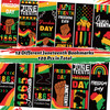 Haooryx Juneteenth Bookmarks 120Pcs 1865 Juneteenth Bookmarks with Ribbon Celebration June 19 Freedom Day Book Marks for