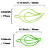 30 Pcs Leaf Shaped Paper Clip Bookmark Office Supplies Set Binder Folders Metal Art Small Paperclips for Notebooks Scrap