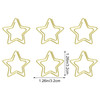 yueton 50PCS Golden Star Shape Paper Clips Cute Five Pointed Star Paper Clips Funny Bookmarks Clips for Office Supplies