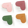 YILANCOL Personalized Initial Leather Heart BookmarkCute Corner Page MarkerReading Accessories for Teachers Students Kid