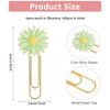 CHGCRAFT 40pcs Daisy Flower Paper Clips Bookmark Creative Elegant Resin Paperclips Note Clips Book Markers for Office Sc