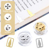 100Pcs Book Line Markers GoldSilver Metal Bookmarks Tin Mixed Metals Book Page Markers Book Marker Clips Book Annotation