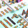 Shappy 48 Pcs Magnetic Bookmarks Building Blocks Theme Magnetic Bookmarks Gifts Building Blocks Theme Birthday Party Fav