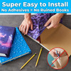 Jumbo Stretchable Book Cover Food Design 3 Pack Fits Most Hardcover Textbooks up to 9 x 11 AdhesiveFree Nylon Fabric Pro