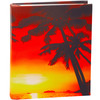 Jumbo Stretchable Book Cover Sunset Beach Print Fits Hardcover Textbooks 9 x 11 and Larger Reusable AdhesiveFree Fabric