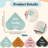 LSVGSAK Leather Heart Bookmarks Thank You Teacher Appreciation Thanksgiving Graduation Gifts 4pcs Corner Page Book Marks